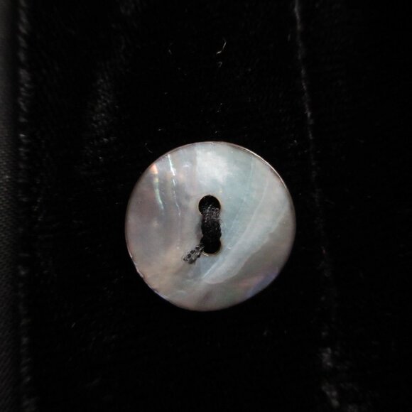 Earth Song Women's Black Crushed Velvet Rayon Duster Longline Jacket Large Y2K - Picture 4 of 11